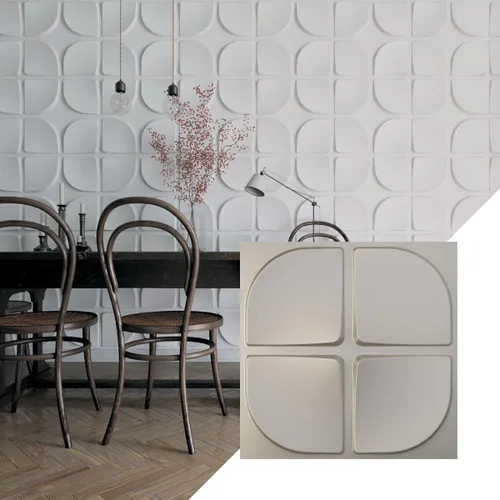 Miniatura 21 de Ekena Millwork WP20X20EUWH 19 5/8 pulgadas de ancho x 19 5/8 pulgadas de alto Edmund EnduraWall Decorativo 3D Panel de pared cubre 2.67 pies