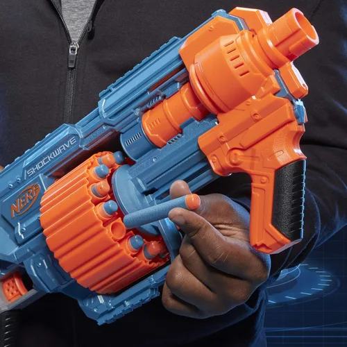 Miniatura 4 de NERF Elite 2.0 Shockwave RD-15 Blaster, 30 dardos, tambor giratorio de 15 dardos, juguete al aire libre para niños de 8 años en adelante