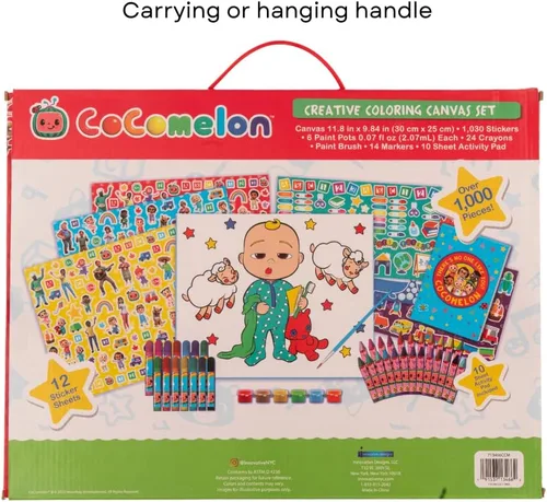 Miniatura 9 de Innovative Designs Cocomelon - Set de pintura y actividades creativas con lienzo para colorear para niños, más de 1000 piezas