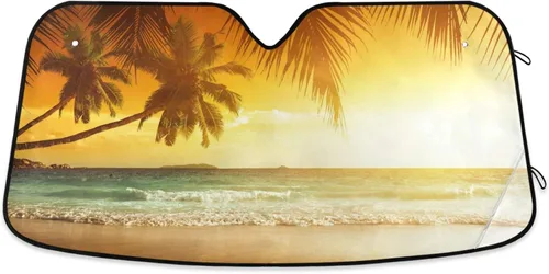 Miniatura 12 de Acuarela Limón Frutas Flores Flores Flores Parabrisas Coche Parabrisas Parasol Plegable Reflectante Bloquea los Rayos