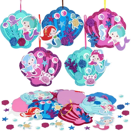 Miniatura 9 de Fennoral Paquete de 12 manualidades de renos para niños Haz tus propios stickers de espuma de reno Adorno DIY Artes y manualidades de Navidad