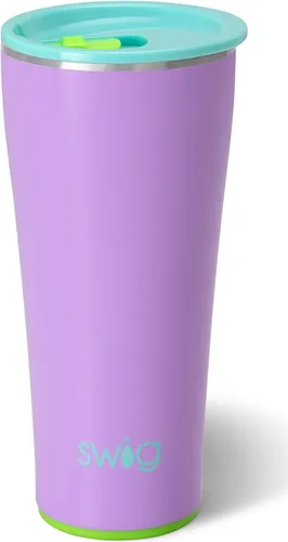 Miniatura 12 de Swig Life - Vaso de 22 oz con aislamiento térmico, vaso de café con tapa, apto para portavasos, apto para lavavajillas, acero inoxidable, taza
