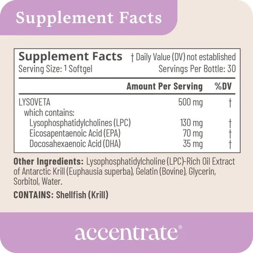 Miniatura 5 de Omega con LYSOVETA LPC Suplementos de EPA y DHA para la salud cerebral Enfoque, atención, memoria y estado de ánimo 6 veces mayor absorción