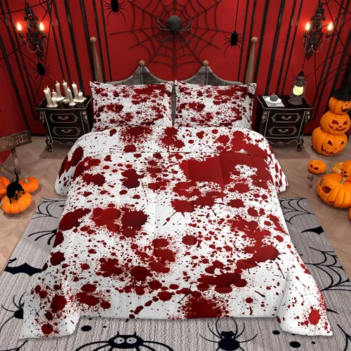 Miniatura 49 de Castle Fairy Juego de edredón con diseño de gato lindo para niños, tamaño twin, juego de ropa de cama con hojas de flores, luna, noche y cielo