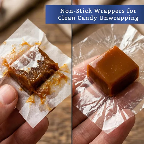 Miniatura 4 de FIESTA WRAPS Envoltorios transparentes de caramelos para caramelos (600 piezas de 2.5 x 3.5 pulgadas) - Envoltura de celofán transparente natural