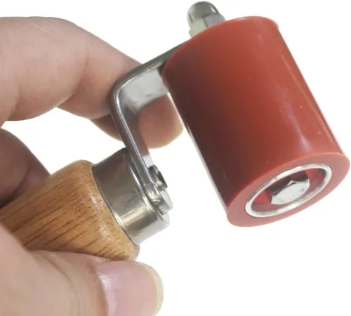 Miniatura 3 de Kits de rodillos de costura, 1.575 in Kit de rodillo de costura de prensa de silicona Rodillo de mano de soldadura de goma para soldadura de Rojo