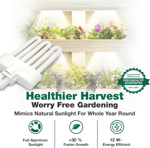 Miniatura 2 de 4 bombillas de cultivo compatibles con Miracle-GRO AeroGarden B Grow Bulb, parte # 970904-0200,100340 y modelos AeroGarden 3,3SL, 3 Elite, 6,7, Chef