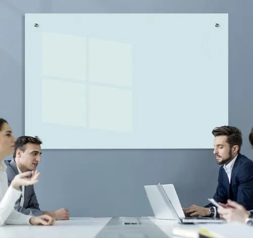 Miniatura 7 de Pizarra Magnética de Vidrio de 48"X36" Premium Tableros de Borrado en Seco de Vidrio Templado Montados en la Pared Sin Marco Pizarra Blanca Tableros