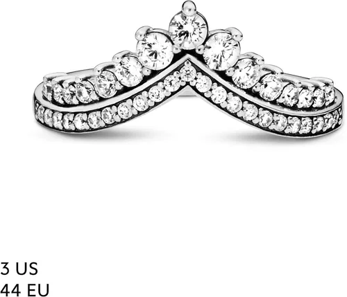 Miniatura 7 de PANDORA Anillo de circonitas cúbicas Princess Wish en plata de ley