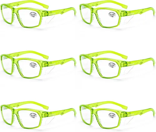 Miniatura 46 de ProtectX Lentes de lectura elegantes para mujeres y hombres, antivaho y antiarañazos, protección UV, gafas de seguridad antiimpactos