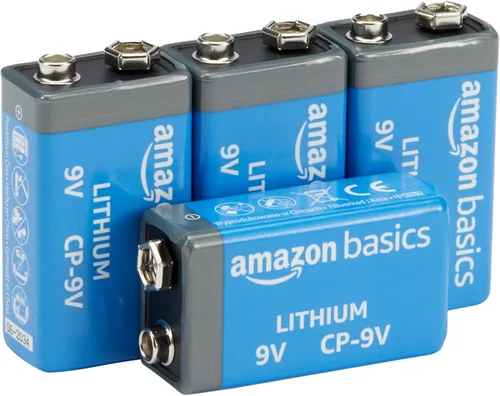 Miniatura 8 de Amazon Basics Paquete de 2 baterías de litio de alto rendimiento de 9 voltios, 10 años de vida útil, energía duradera, uso al aire libre, rango