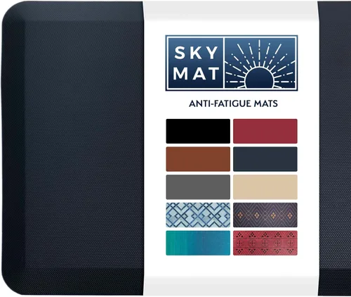 Miniatura 12 de Tapete antifatiga cómodo por Sky Mats, calidad de grado comercial, perfecto para escritorios de pie, cocinas y garajes, alivia el dolor de pies