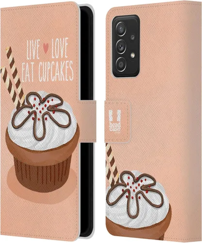 Miniatura 12 de Head Case Designs Assortment Cupcakes Happiness Leather Wallet Case Compatible with Samsung Galaxy A53 5G (2022)