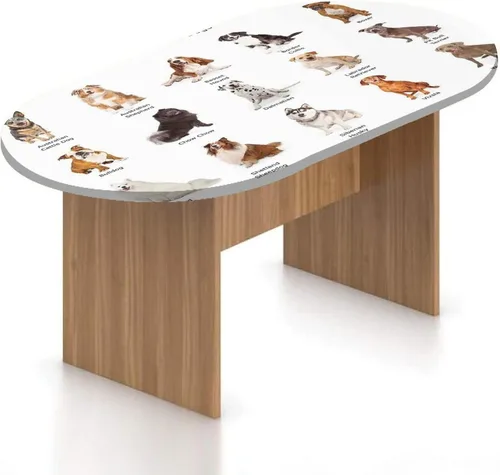 Miniatura 19 de Mantel ajustable ovalado de poliéster con borde elástico, para amantes de los perros, pastor austratliano con estampado de mastín italiano, se