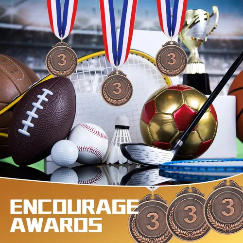 Miniatura 7 de Sasylvia 120 medallas de oro y plata de bronce, medallas ganadoras de premios, medallas para adultos y niños, medallas para béisbol, softbol