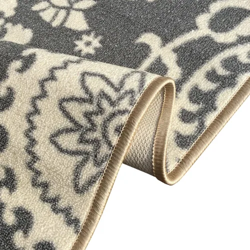 Miniatura 5 de Kapaqua Alfombra antideslizante de tamaño personalizado, color marrón, dorado, beige, con parte trasera de goma, para pasillo, 22 pulgadas de ancho