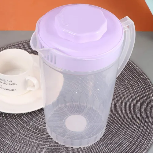 Miniatura 5 de Jarra de limonada para bebidas, tetera de jugo con tazas, hervidor de agua fría de plástico, jarra de agua transparente, jarra de té helado, jarra