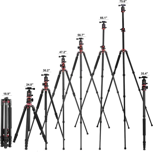 Miniatura 6 de Zomei Trípode de cámara portátil de magnesio monopod de aluminio de 4 secciones superior trípode profesional con cabezal de bola placa de liberación