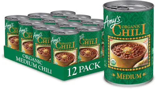 Miniatura 16 de Amy's, Chili, Sin gluten, Vegetariano, Orgánico, Picante Medio, Pimiento jalapeño, 14.7 oz, Paquete de 6
