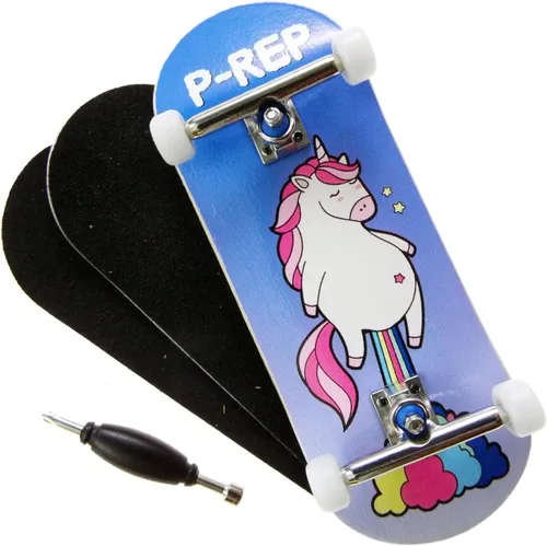 P-REP V2 Performance Patineta Completa de Madera para Dedos 34mm - Huele El Arcoíris