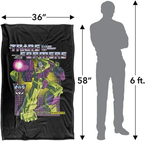 Miniatura 5 de Transformers Devastator - Manta de tacto sedoso, súper suave, 36 x 58 pulgadas