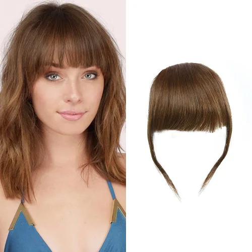 Miniatura 10 de Shinon – Flequillo con clip de cabello humano; extensión de cabello, fleco