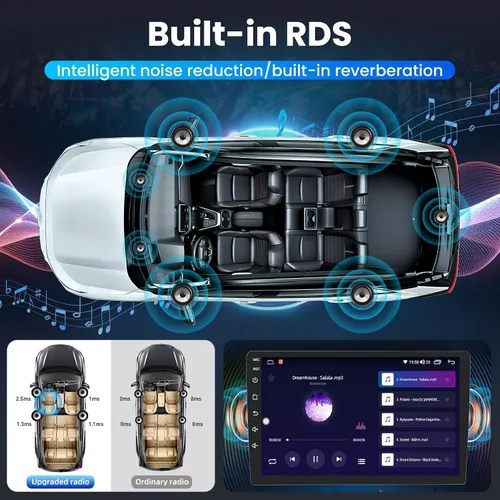 Miniatura 5 de Para Ford F150 Radio 2009-2014: Estéreo de pantalla táctil QLED, CPU de 8 núcleos 4+64G, Carplay Android Auto, compatible con actualización OTA