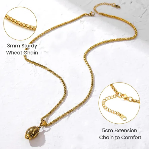 Miniatura 4 de GOLDCHIC JEWELRY Sport Necklace for Men Boys, Customized Unisex Stainless Steel Baseball Cross necklaceSoccerFootballBasketball Necklace with Chain