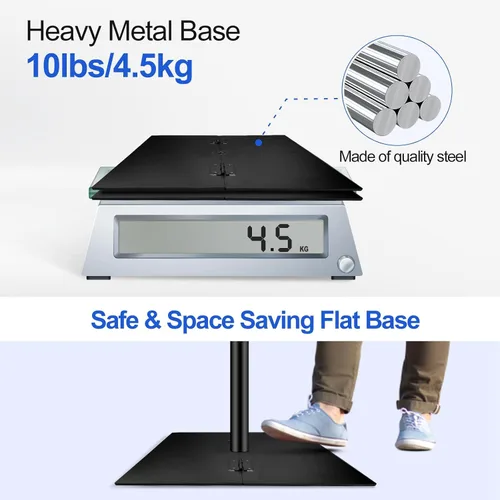 Miniatura 3 de Soporte para Telón de Fondo EMART, 6.5 x 10 pies, Ajustable, Kit de Tubo y Telón para Fotografía con Base Plana de Metal Resistente para Fiestas