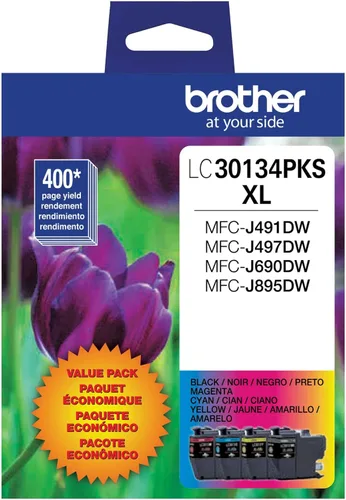 Miniatura 9 de Brother LC30132PKS - Paquete de 2 cartuchos de tinta negra de alto rendimiento, rendimiento de página de hasta 400 páginas/cartucho, LC3013 Negro