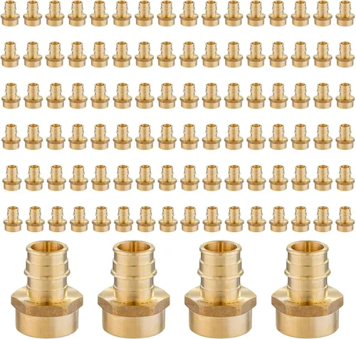 Miniatura 7 de PEX-A - Accesorios de expansión PEX-A, adaptador NPT roscado hembra PEX-A de 1/2 x 1/2 pulgadas, accesorios de tubería de expansión de latón