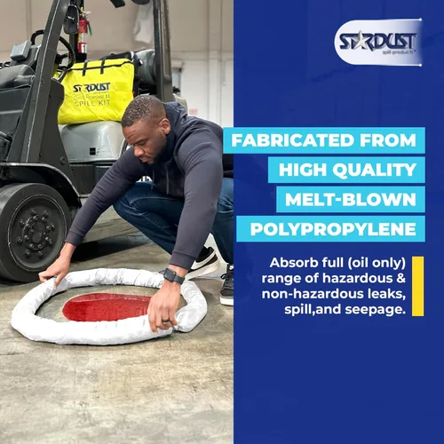 Miniatura 8 de Stardust Spill Products Kit de derrames solo de aceite: solución compatible con OSHA para vehículos, uso industrial y de restaurantes, limpieza