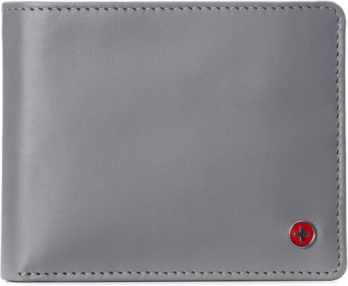 Alpine Swiss Cartera para hombre Nolan Commuter bíptica con dos ventanas para identificación y tarjeta de trabajo, protección RFID, sección de