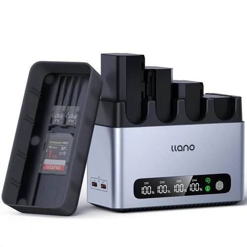 Miniatura 10 de llano Paquete de 2 baterías LP-E6NH de 2400 mAh y cargador rápido de 20 W de doble ranura para cámara Canon EOS R5/R6/R7 Mark II, 5D/6D/7D Mark