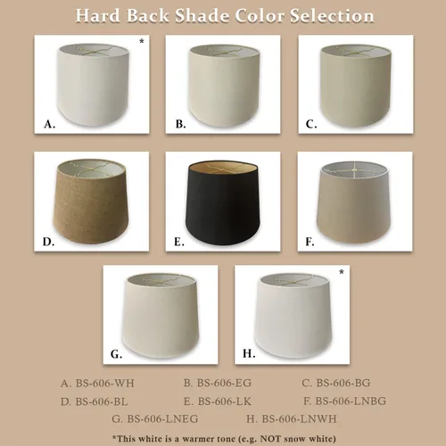 Miniatura 5 de Royal Designs, Inc. Persiana de tambor poco profundo cónico, HB-606-12BG, beige, 8 x 12 x 8.5