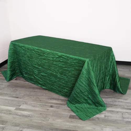 Miniatura 24 de YOUR CHAIR COVERS - Mantel Rectangular de Tafetán Arrugado de 90 x 132 Pulgadas - Azul Polvoriento, Manteles Rectangulares para Mesas Rectangulares