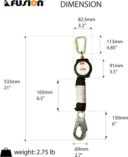 Miniatura 2 de Cordón autoretráctil de protección contra caídas