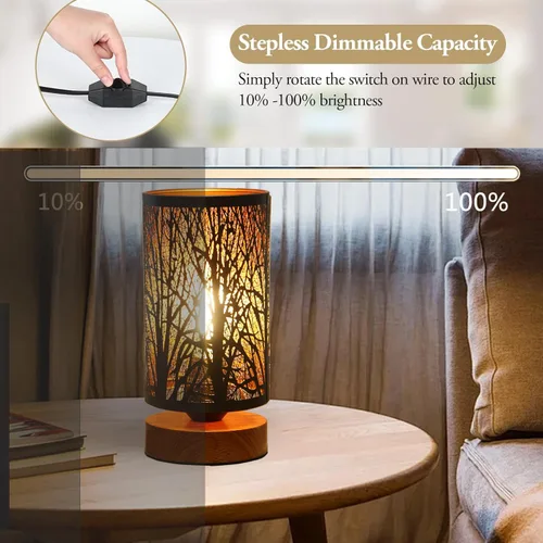 Miniatura 2 de Pequeñas lámparas de mesa industriales regulables, lámparas de noche para mesita de noche, lámpara de escritorio lateral de mesa auxiliar