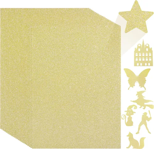 Miniatura 7 de 40 hojas de papel de cartulina con purpurina de 20 colores - 21,6 x 27,9 cm, 250 g/m²/92 lb, cartulina gruesa de peso pesado y colorida