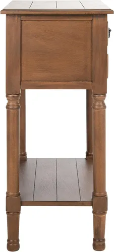 Miniatura 13 de SAFAVIEH Furniture - Mesa consola de 3 cajones Primrose - Negro - Madera maciza - Diseño clásico de granja - Ideal para entrada, sala de estar
