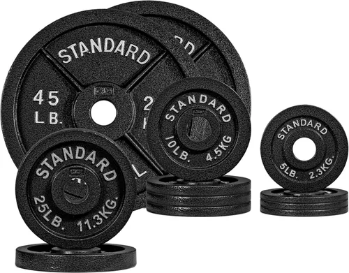 Miniatura 10 de CAP Barbell 2-Inch Olympic Cast Iron Plate Weight Set 75-285 lbs Multiple Options