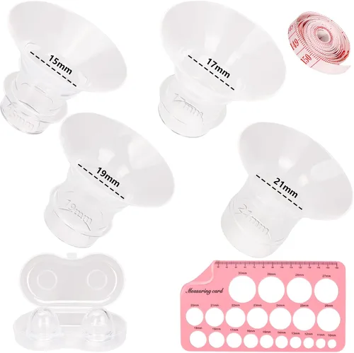 Inserto de brida de 15/17/19/0.827 in compatible con brida de 0.945 in / escudo de la mayoría de las bombas, compatible con TSRETE, Medela, Momcozy