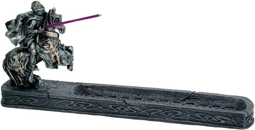 Pacific Giftware Knight of Chivalry - Soporte para incienso en palo de caballero Jousting Knight, quemador de incienso Medieval Times coleccionable,