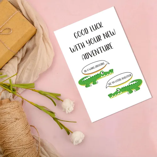Miniatura 3 de Tarjeta de buena suerte nueva aventura, compañero de trabajo adiós tarjeta de jubilación, nueva tarjeta de trabajo para él ella, linda tarjeta