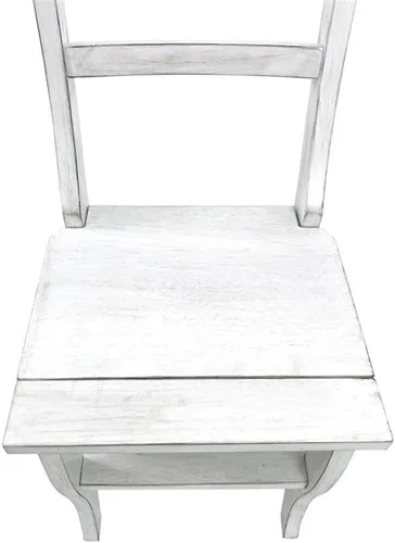 Miniatura 10 de Antigua silla plegable de la escalera de la biblioteca en blanco