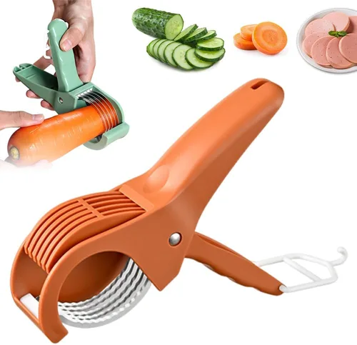 Rebanador Manual de Alimentos, 2025 Nuevo Rebanador de Frutas Actualizado para Bananas, Salchichas, Pepinos, Fresas, Cortador de Uvas, Esenciales