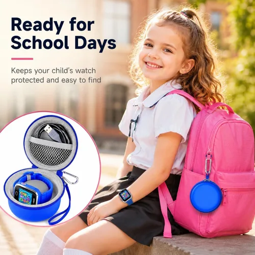 Miniatura 8 de Funda compatible con Vtech KidiZoom Smartwatch DX4, DX2, DX3, para Little Tikes Tobi/para Watch 2/para Gizmo Watch, relojes para niños, caja de Negro