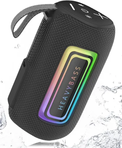 Miniatura 9 de Altavoces Bluetooth inalámbricos, altavoz portátil de 80 W máximo con graves profundos, tiempo de reproducción de 20 horas, IPX6 impermeable, doble
