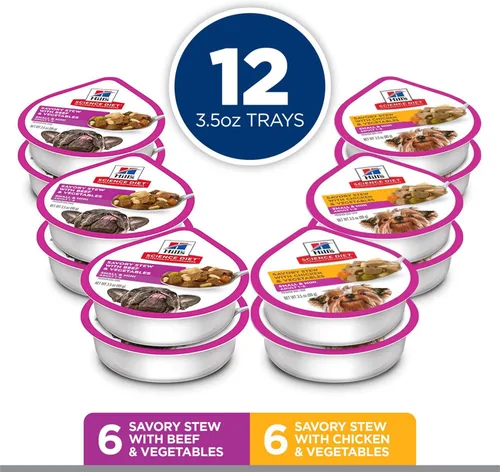 Miniatura 3 de Hill's Science Diet Small & Mini, Alimento húmedo para perros adultos 1-6, nutrición premium para razas pequeñas y mini, paquete variado: pollo