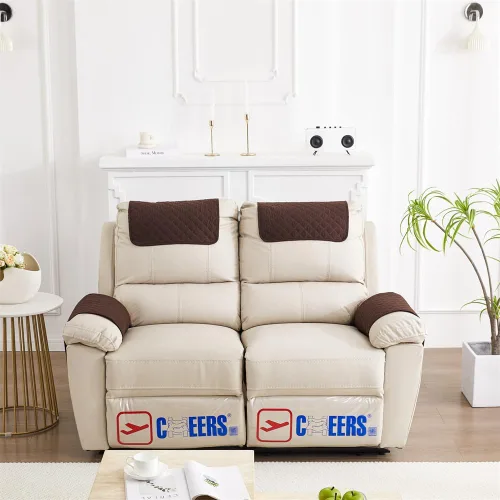 Miniatura 23 de 3 fundas reclinables, fundas de brazo de sherpa para silla reclinable con bolsillos de almacenamiento, funda para reposacabezas para silla